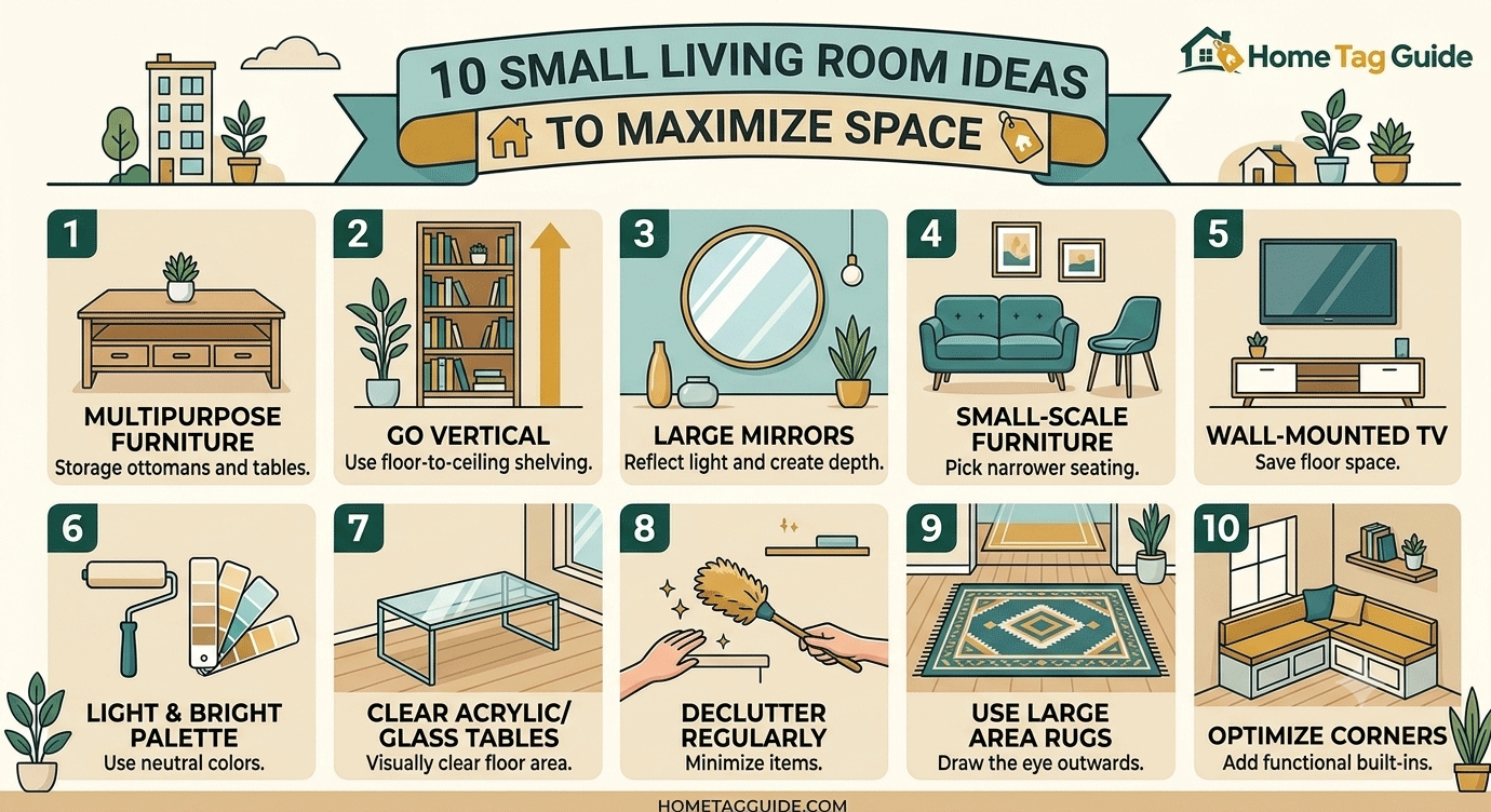 10 Small Living Room Ideas to Maximize Space | Home Tag Guide